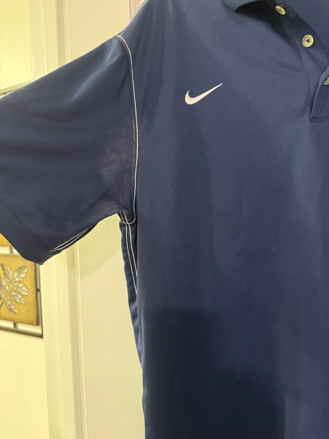 Nike Golf Super Bowl XLIX Polo Shirt Size L Blue Dri-Fit Pepsi 8
