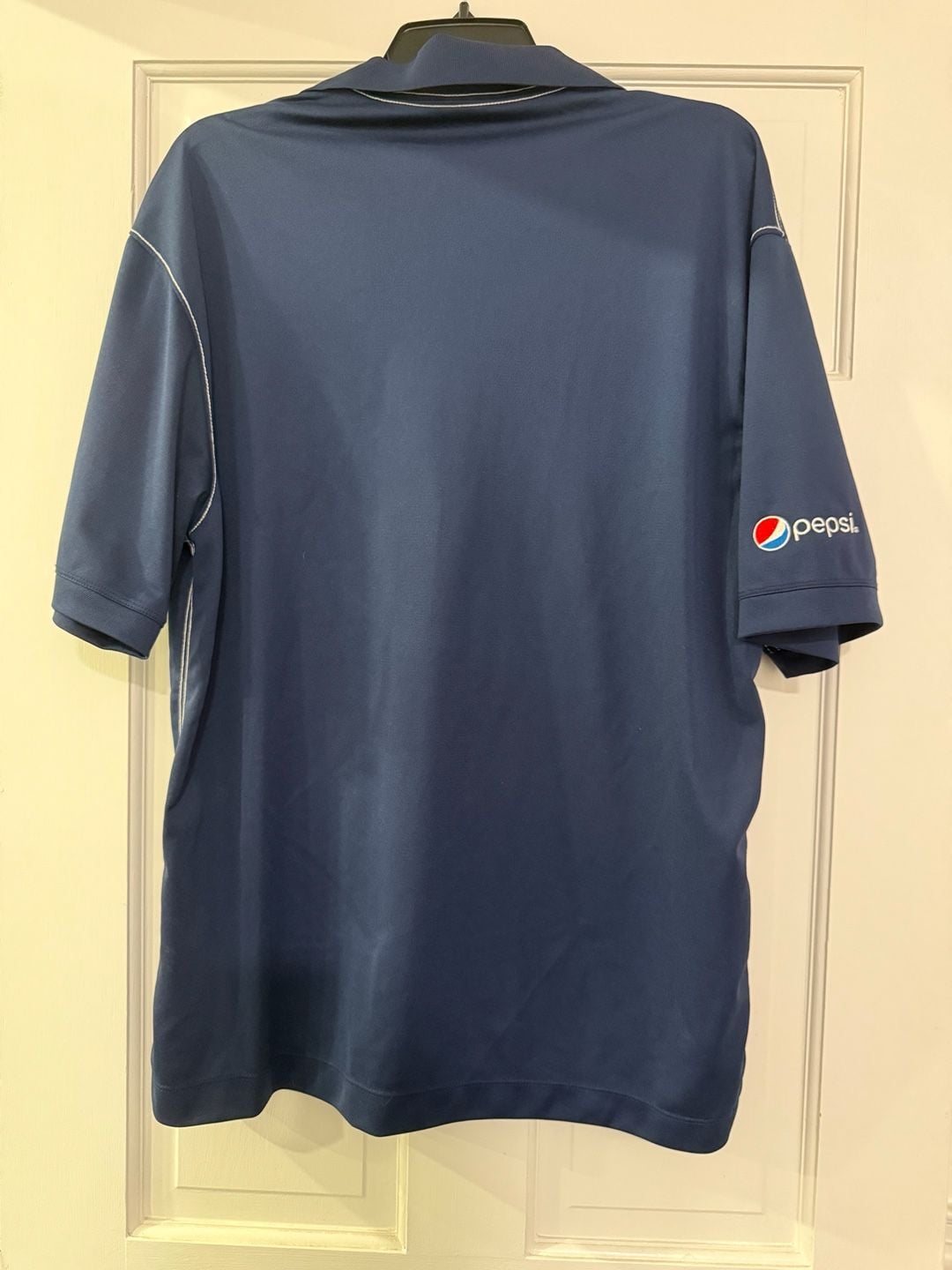 Nike Golf Super Bowl XLIX Polo Shirt Size L Blue Dri-Fit Pepsi 9