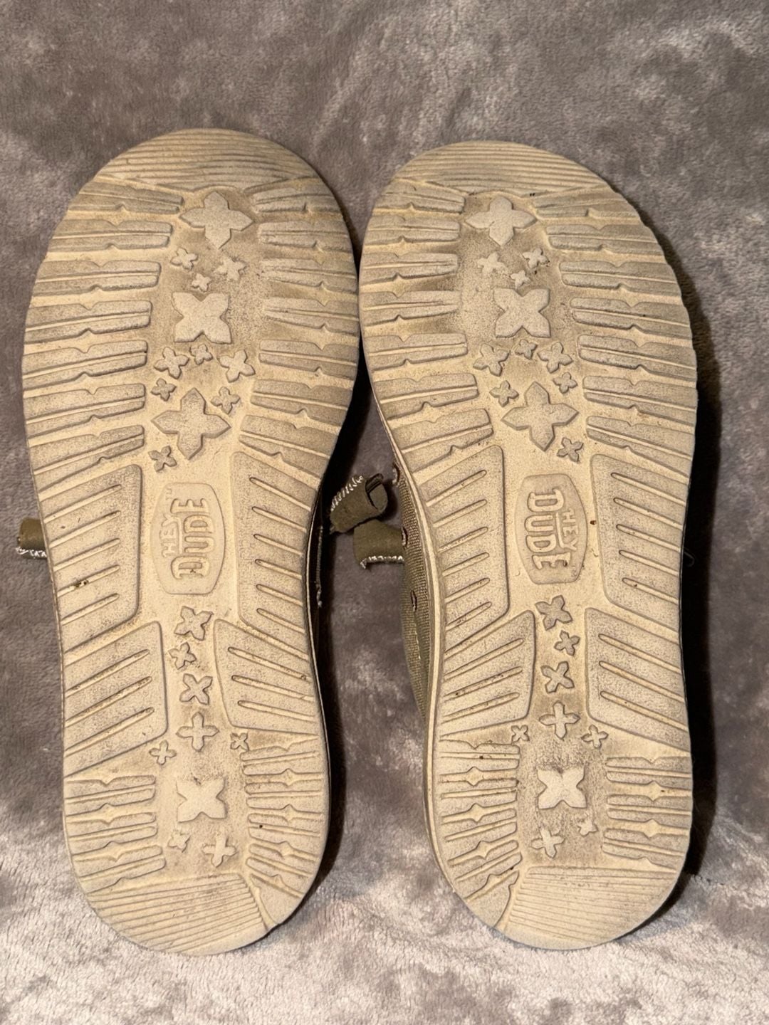 Hey Dude Wally Sox Olive Canvas Mens Shoes Size 7 10