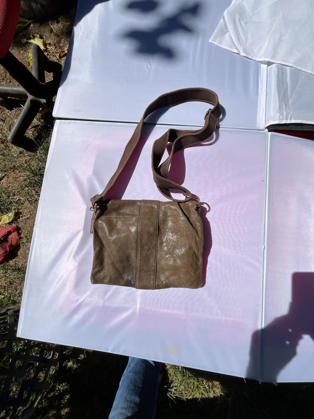 Banana Republic Brown Leather Crossbody Bag 4