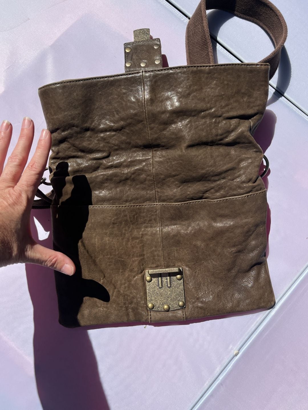 Banana Republic Brown Leather Crossbody Bag 6