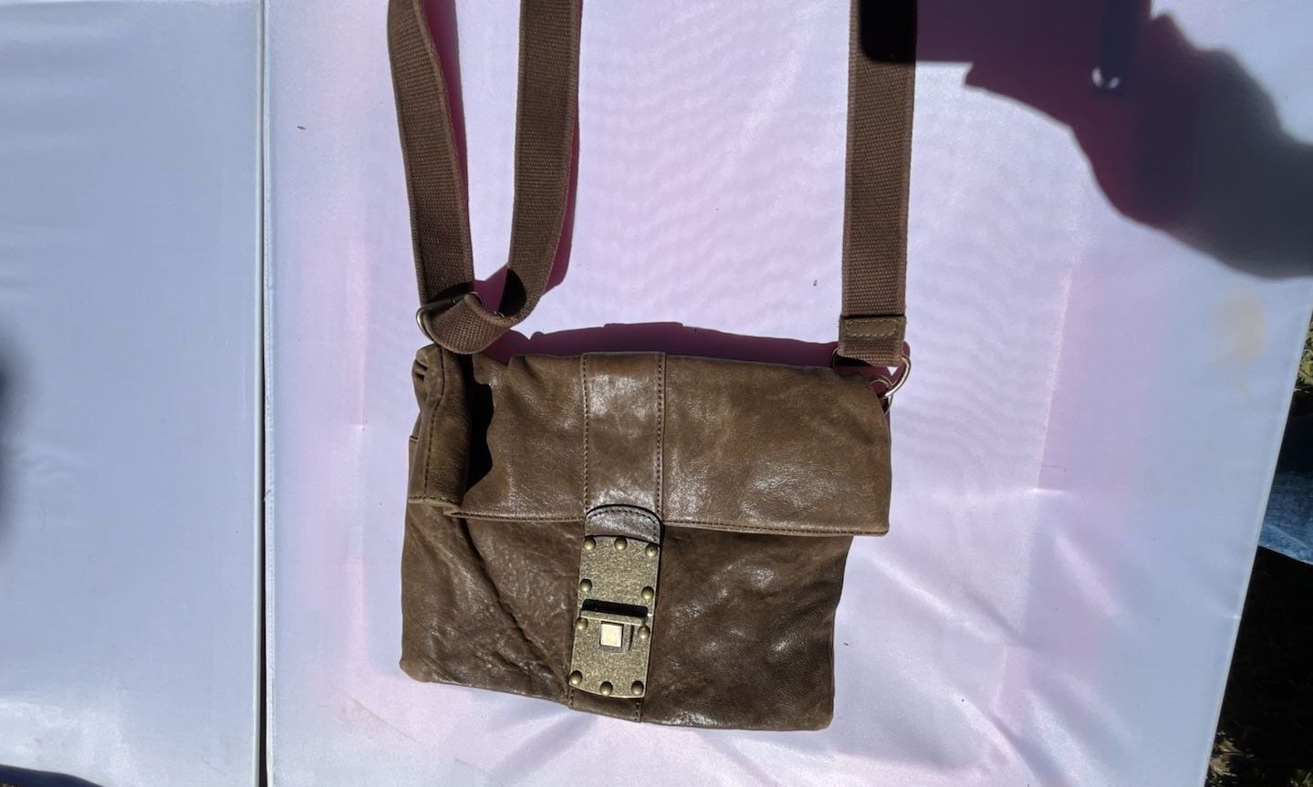 Banana Republic Brown Leather Crossbody Bag 3
