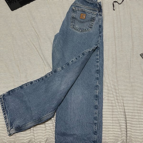 Carhartt Jeans Medium Wash Blue Workwear Denim Pants