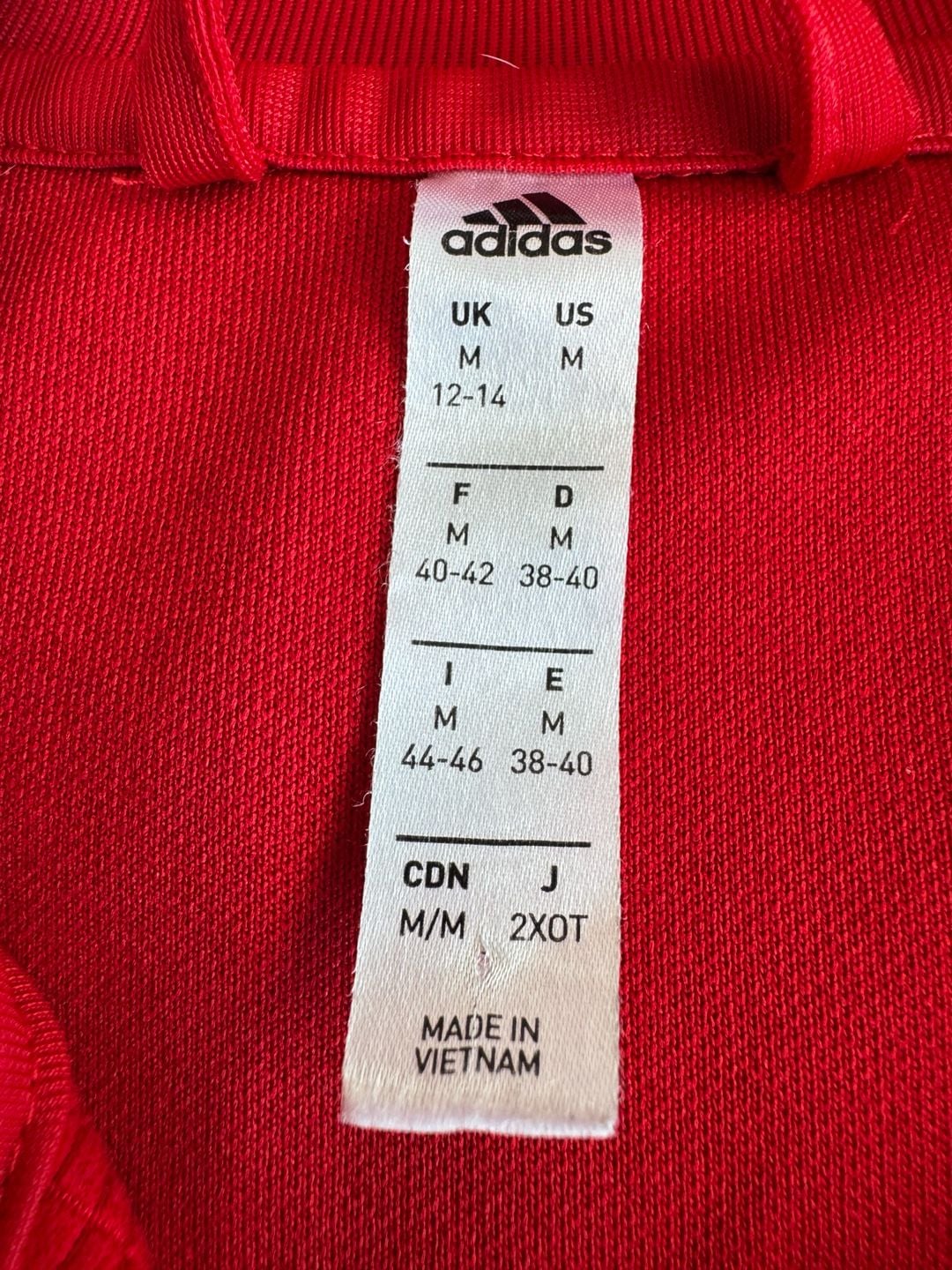 Adidas Climalite Zip-Up Track Jacket Size M Red White 3