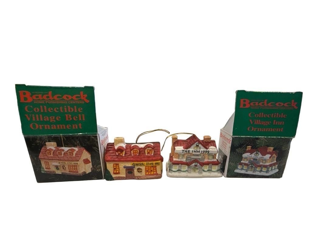 Vintage Badcock Home Furnishing Centers 2 Collectible Ornaments Lot 1
