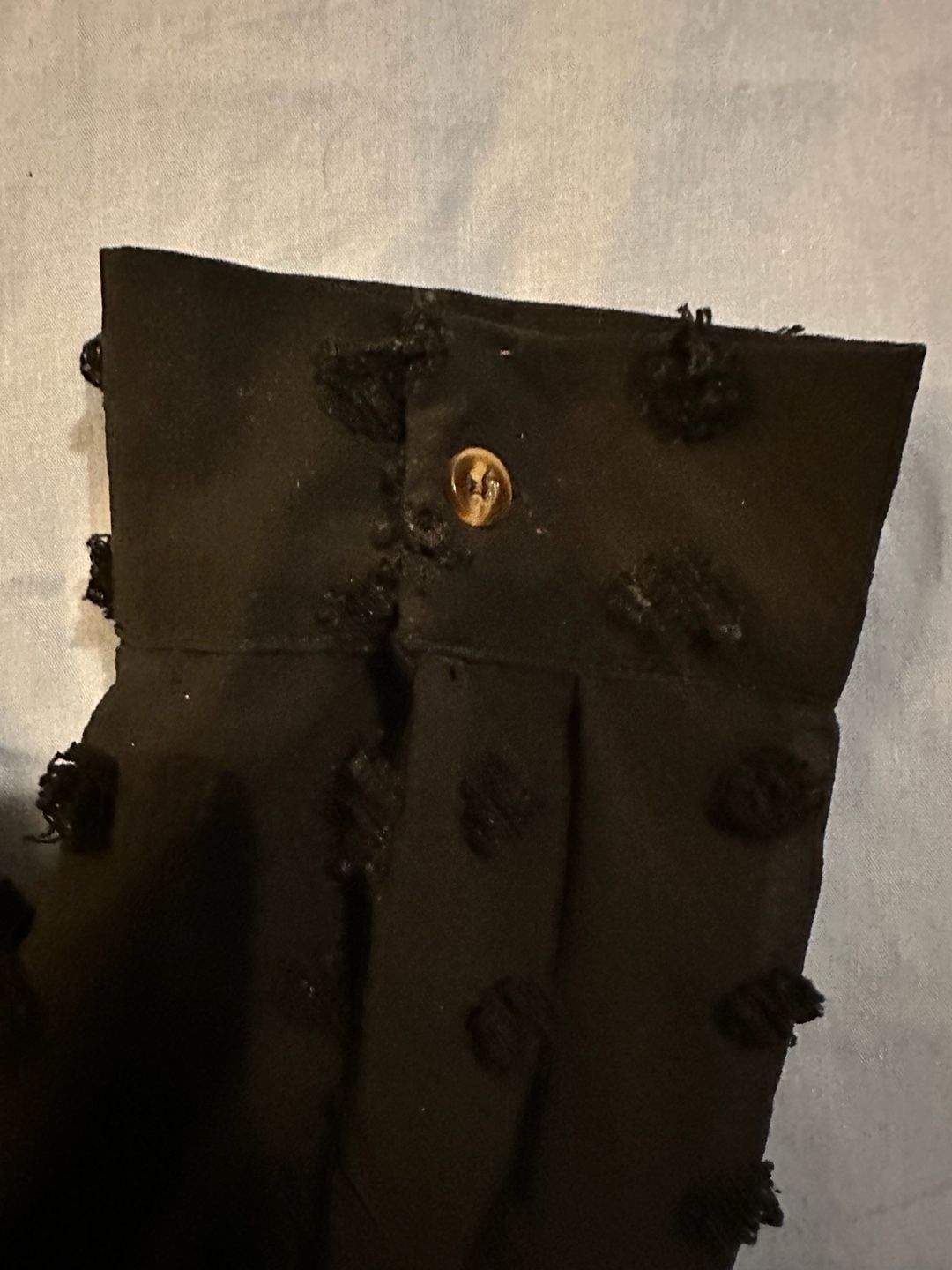 Unbranded Black Sheer Swiss Dot Button Down Shirt Size 2XL 5