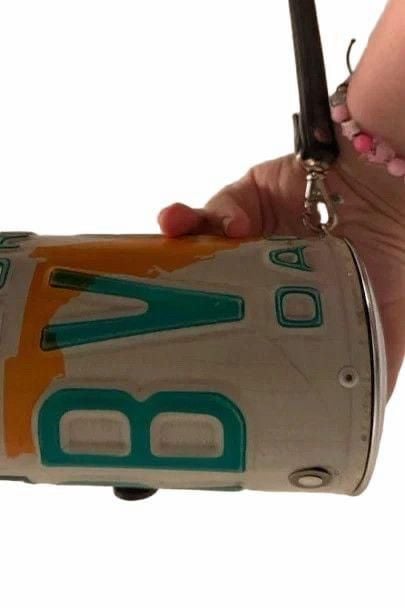 Vintage Florida License Plate Barrel Purse 2