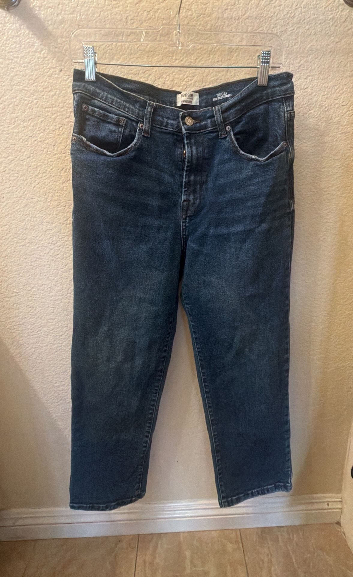 Kensie Jeans The Ella High Rise Straight Size 10/30 Dark Wash Denim 2
