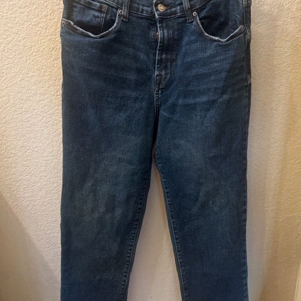 Kensie Jeans The Ella High Rise Straight Size 10/30 Dark Wash Denim