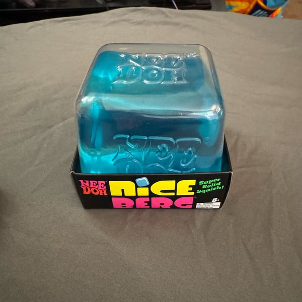 Schylling Nee Doh Nice Berg Blue Squishy Ice Block TOY