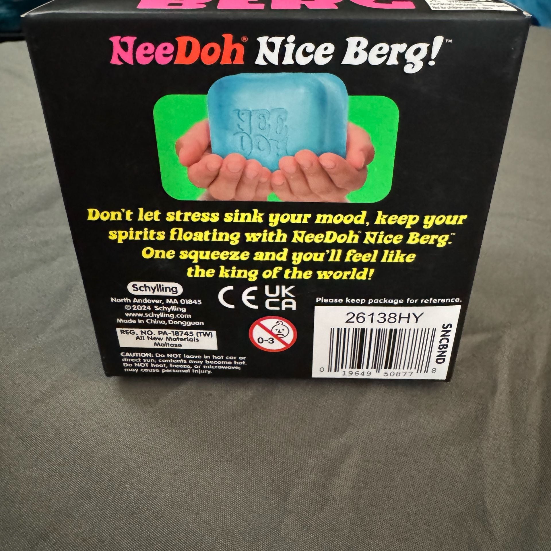 Schylling Nee Doh Nice Berg Blue Squishy Ice Block TOY 2