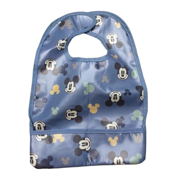 Disney Bum-kins Mickey Mouse Super Bib w/FoodCatcher Pouch 6-24 Months 2 Pack