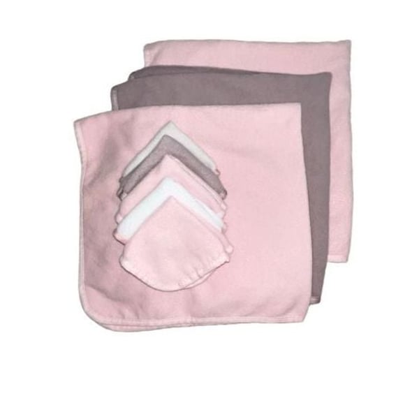 Baby towels Lot of 8 Pink Gray White