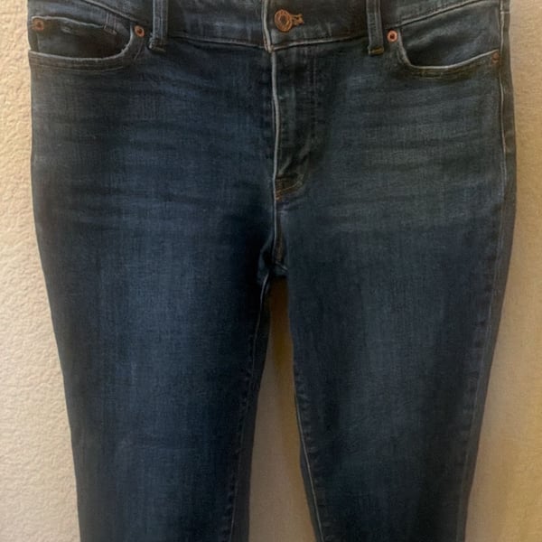 Talbots Flawless Girlfriend Jeans Size 8P Dark Wash Denim