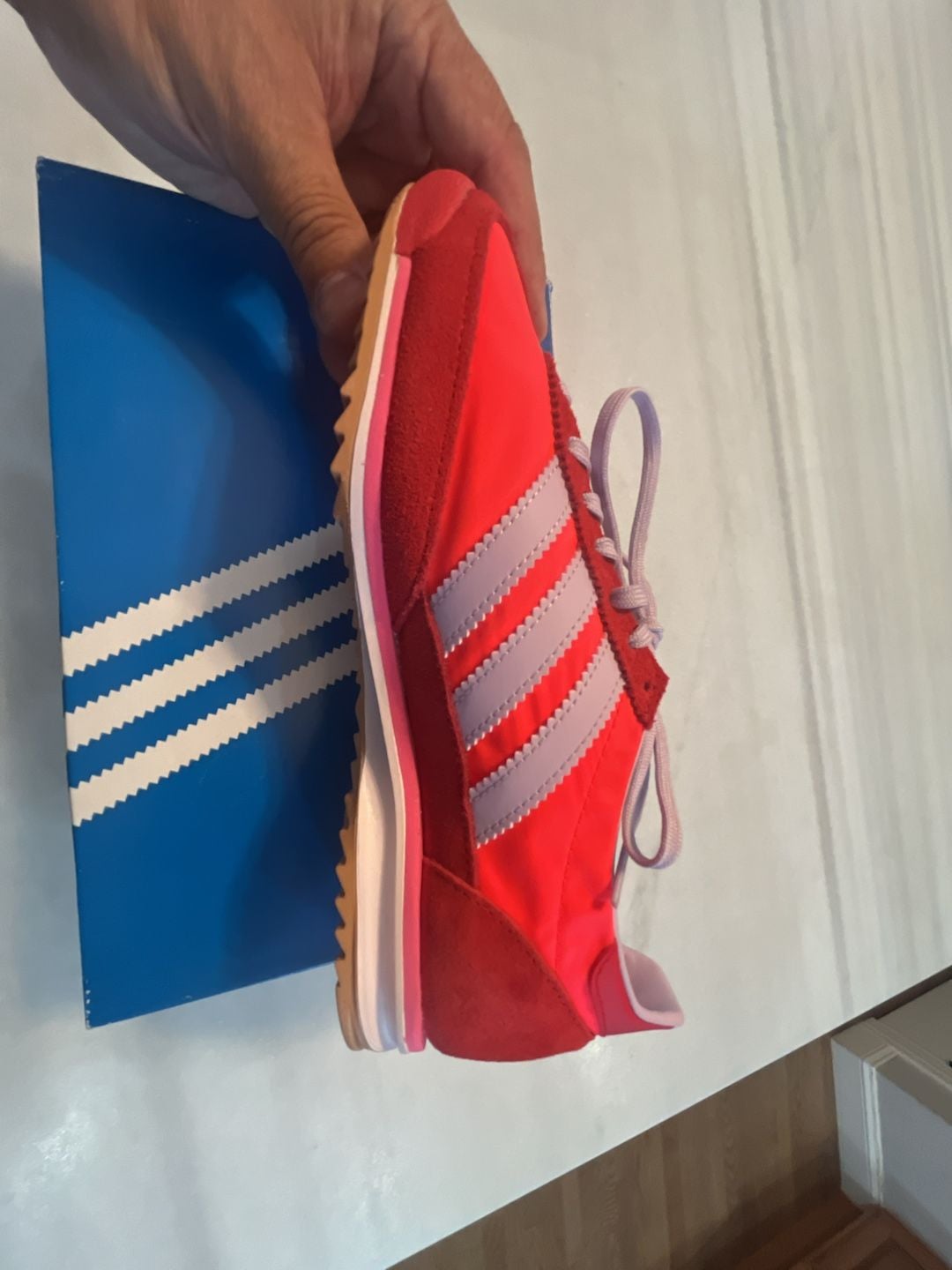 Adidas SL 72 OG W Size 7.5 Solar Red Lavender Sneakers 7