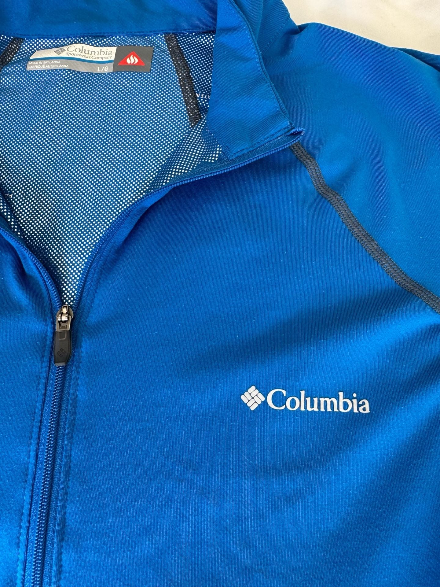 Columbia Omni-Heat Blue 1/4 Zip Long Sleeve Shirt Size L/G 3