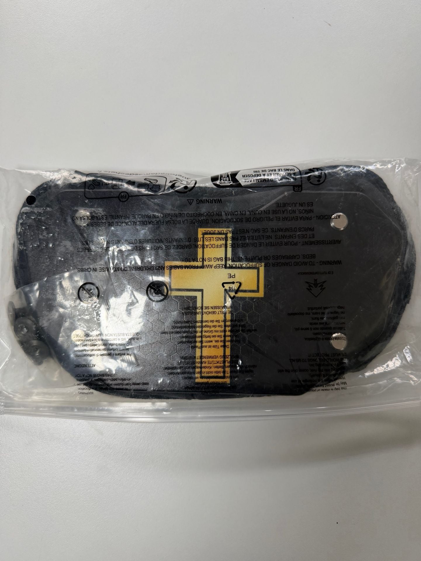 O Shield Golden Cross Chrome Football Back Plate Black 2