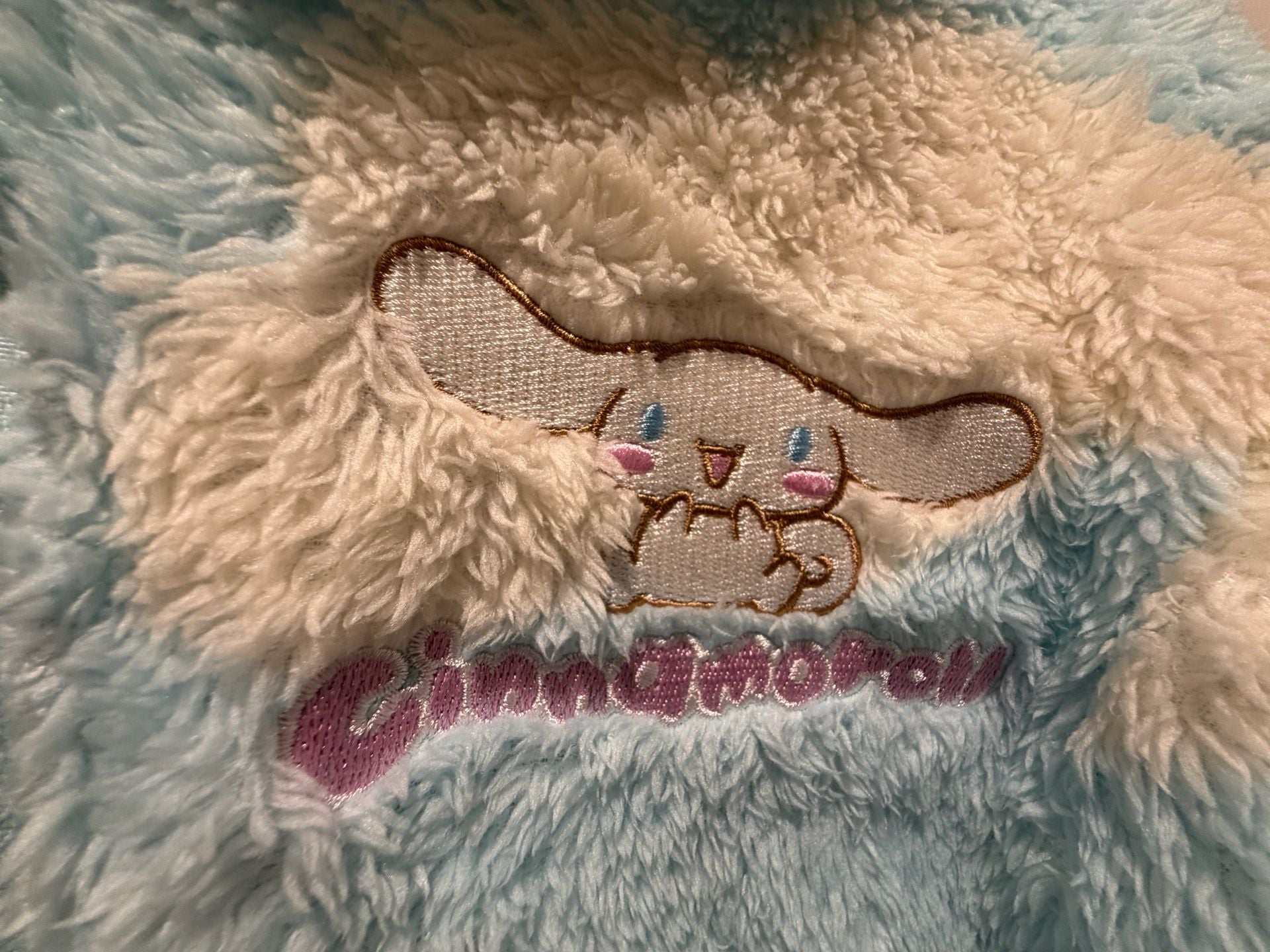 Cinnamoroll Sanrio Fleece Hoodie Size XS kids Blue Cloud Print 5