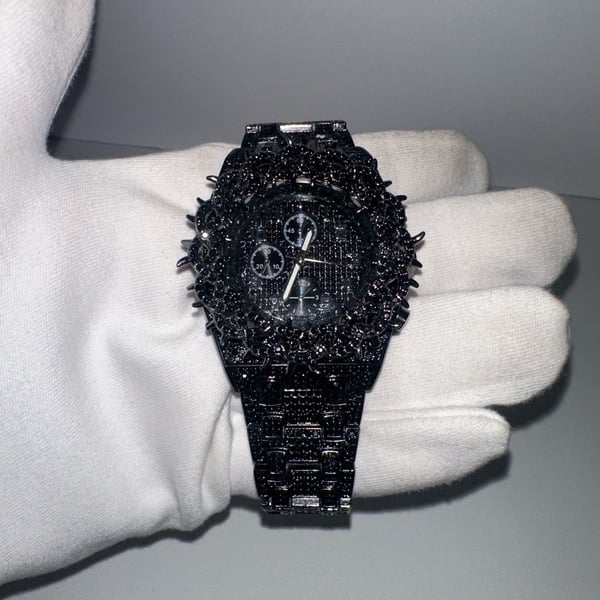 Black Thorn Spike Chronograph Watch 