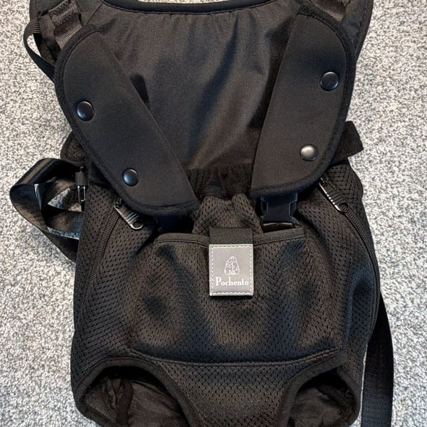 Pochento Pet Carrier Size L Black Mesh Dog Backpack