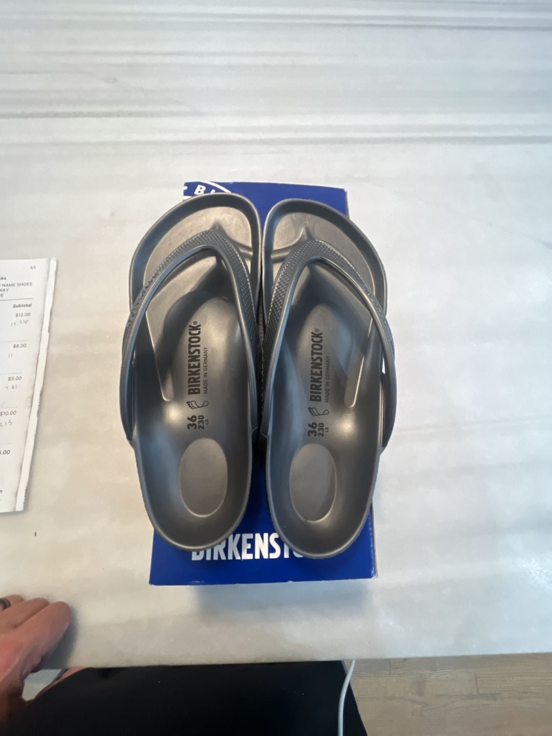 Birkenstock Honolulu EVA Thong Sandal Size 36 Metallic Silver Womens 5 2