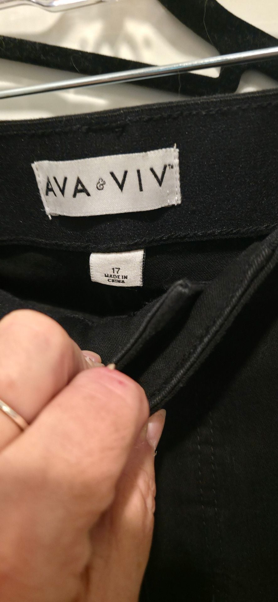 Ava & Viv Black High Rise Skinny Jeans Size 17 2