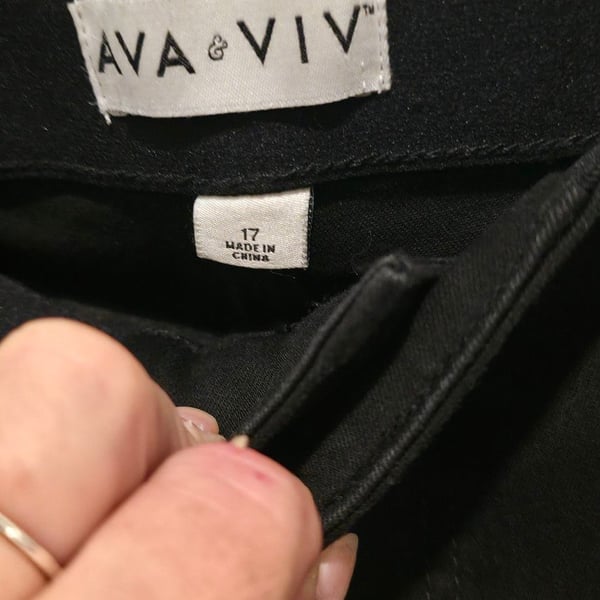 Ava & Viv Black High Rise Skinny Jeans Size 17