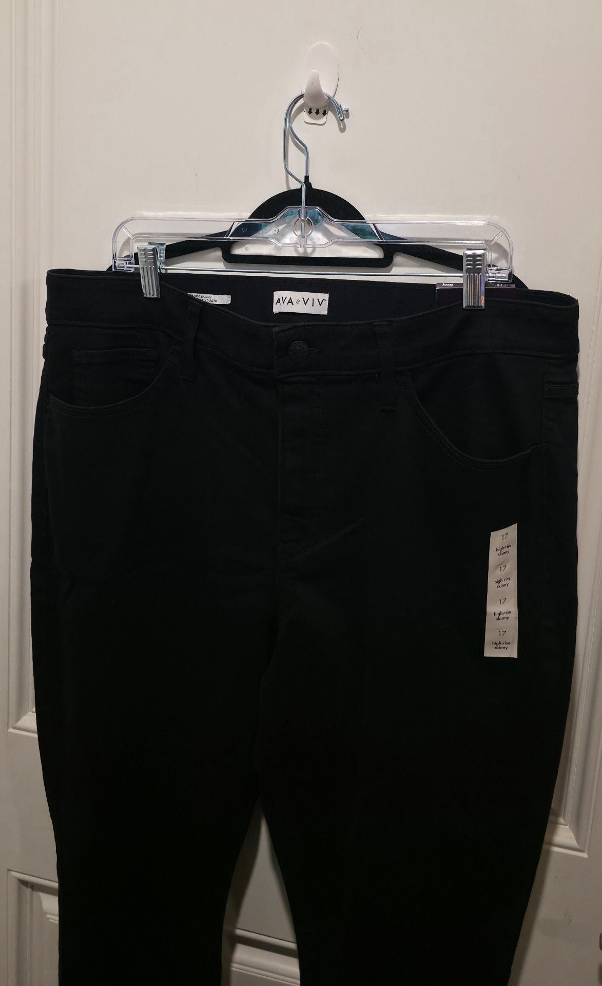 Ava & Viv Black High Rise Skinny Jeans Size 17 4