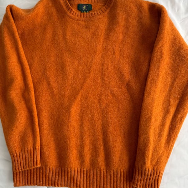 ACNE STUDIOS Samara Wool Crew Neck Sweater/Jumper-Orange-Women's Sz XS HALLOWEEN