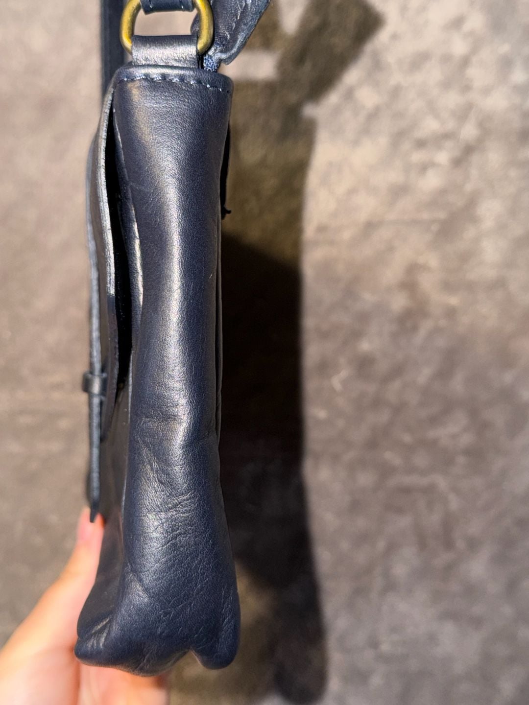 Genuine Leather Made In Italy Crossbody Bag Black 9