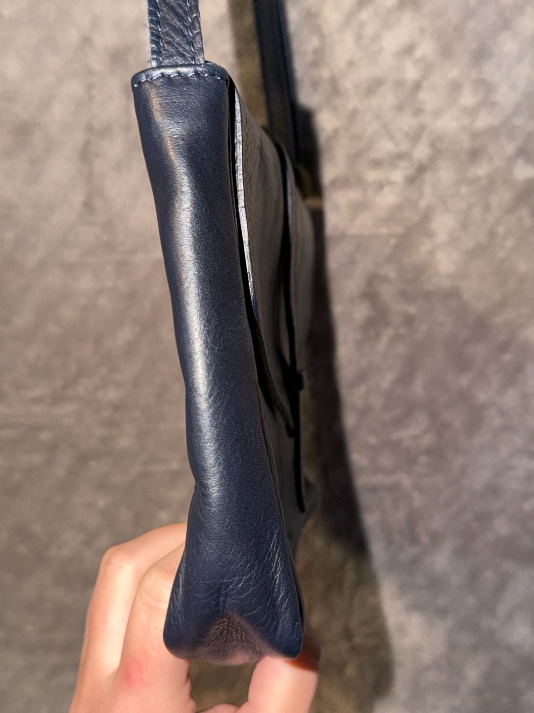 Genuine Leather Made In Italy Crossbody Bag Black 10