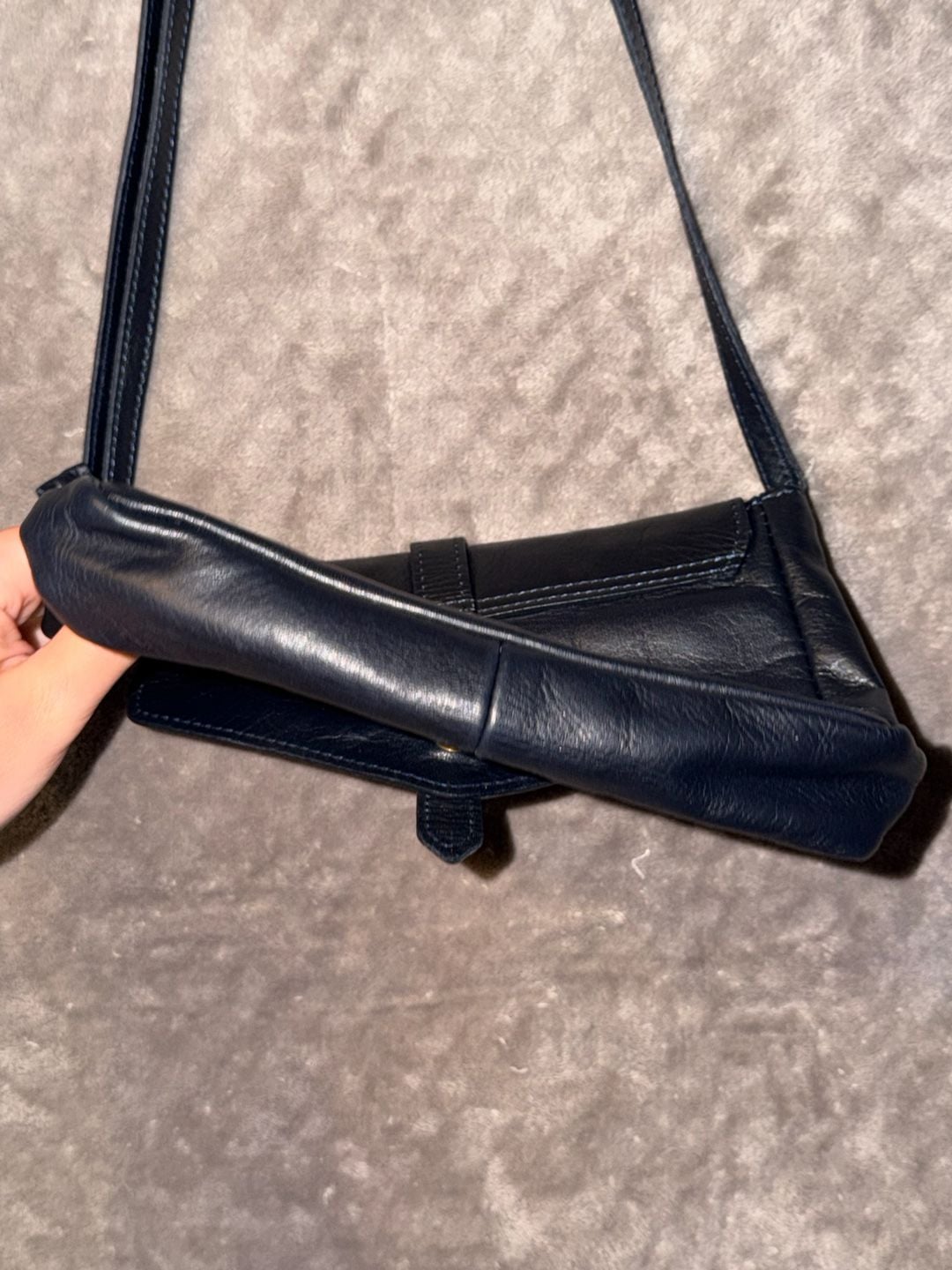 Genuine Leather Made In Italy Crossbody Bag Black 12