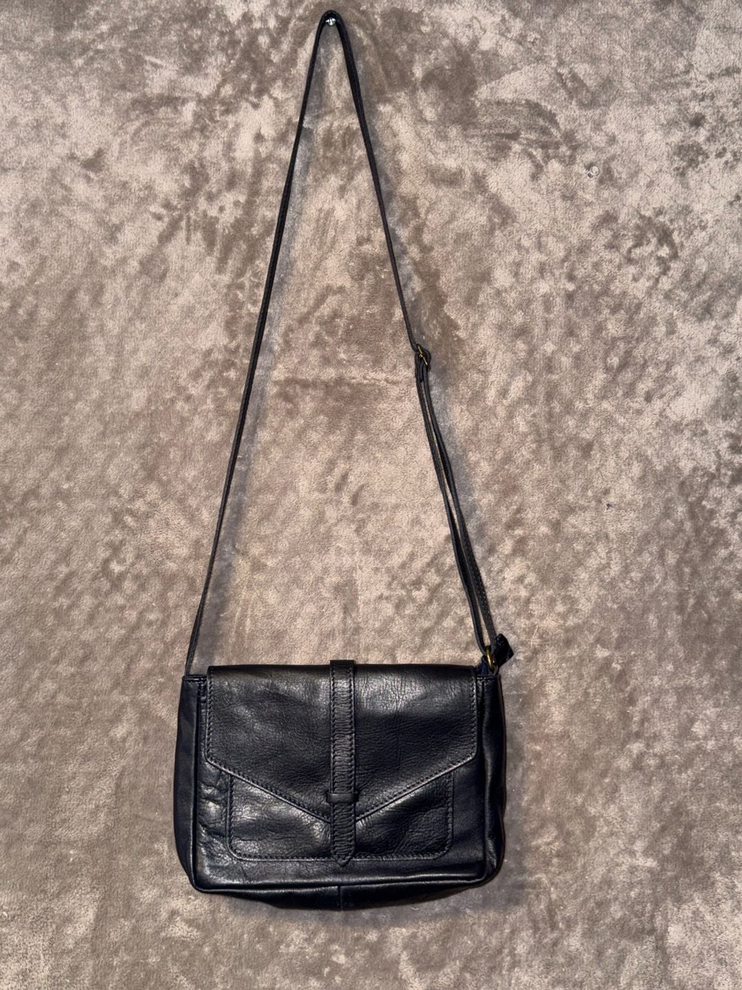 Genuine Leather Made In Italy Crossbody Bag Black 14