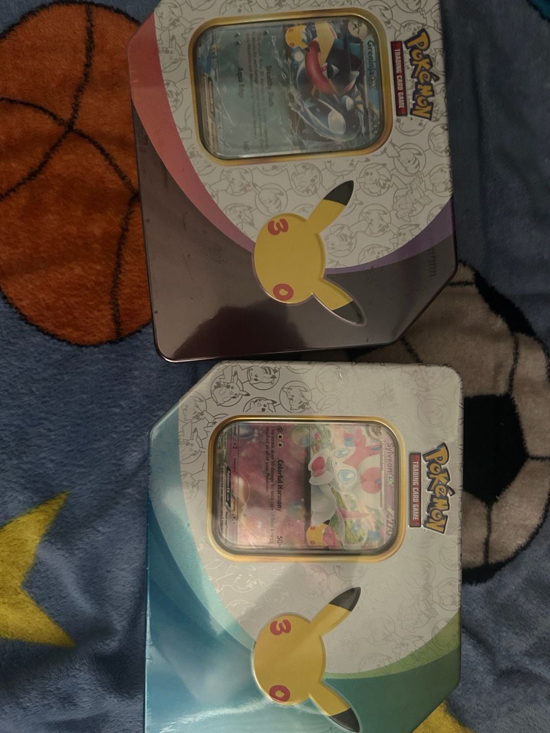 Pokemon TCG 30th Anniversary Sylveon ex Greninja ex Tins Sealed Set of 2 1