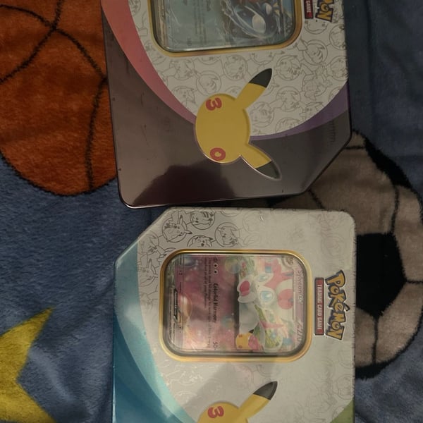 Pokemon TCG 30th Anniversary Sylveon ex Greninja ex Tins Sealed Set of 2