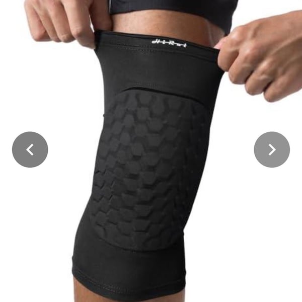HiRui Knee Pads Size XX-Small Black Honeycomb Compression Sleeve 1 Pair