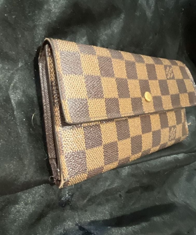 Louis Vuitton Damier Ebene Sarah Wallet Brown Canvas 4