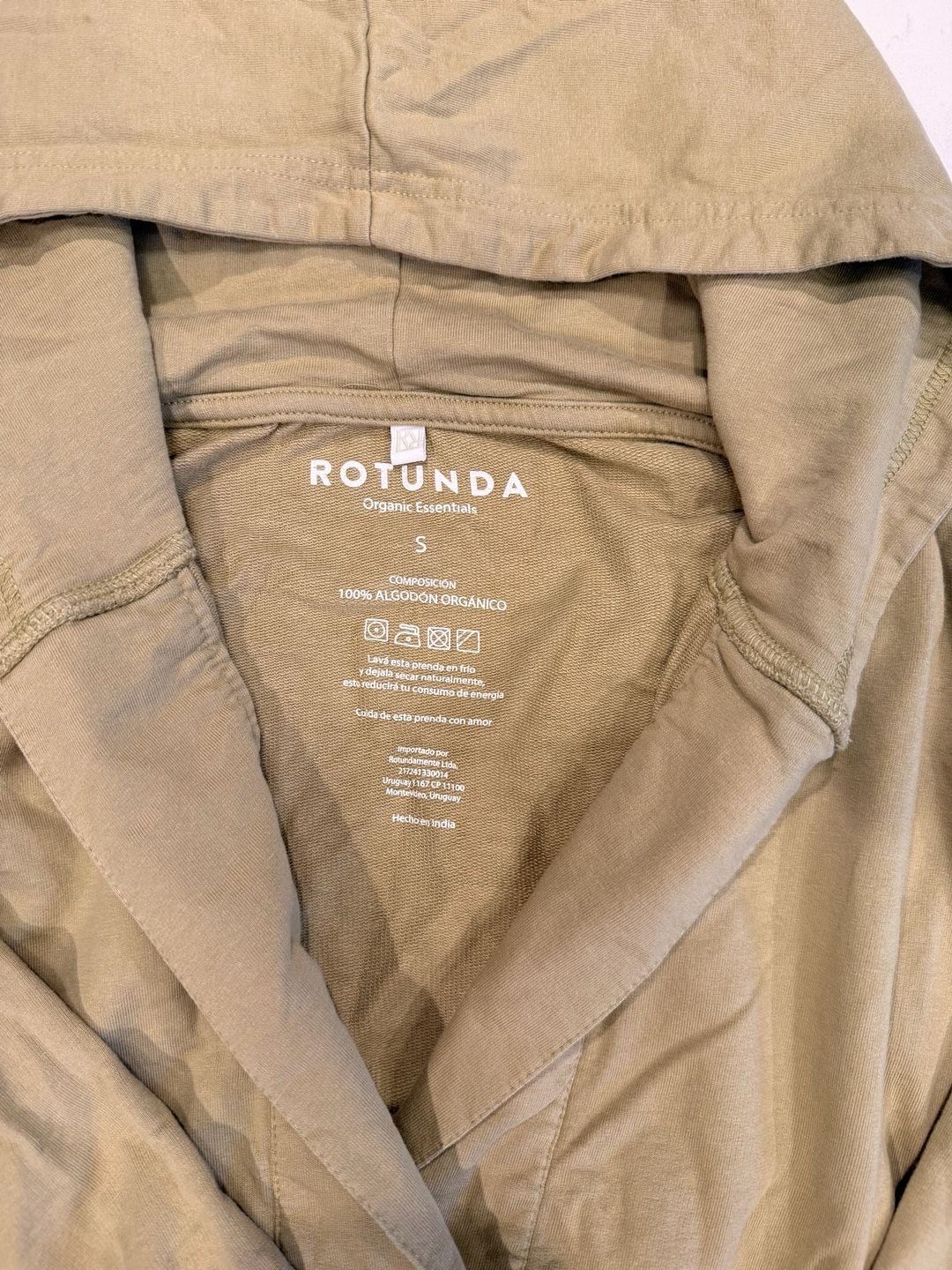 Rotunda Organic Essentials Hoodie Sweatshirt - 100% Organic Cotton - Size S 3