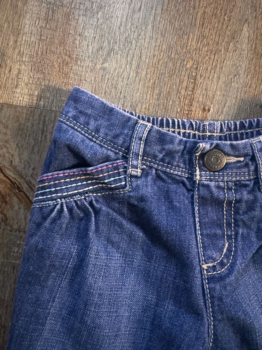 Y2K Gymboree Denim Shorts Size 18-24 Mos Ice Cream Applique 4