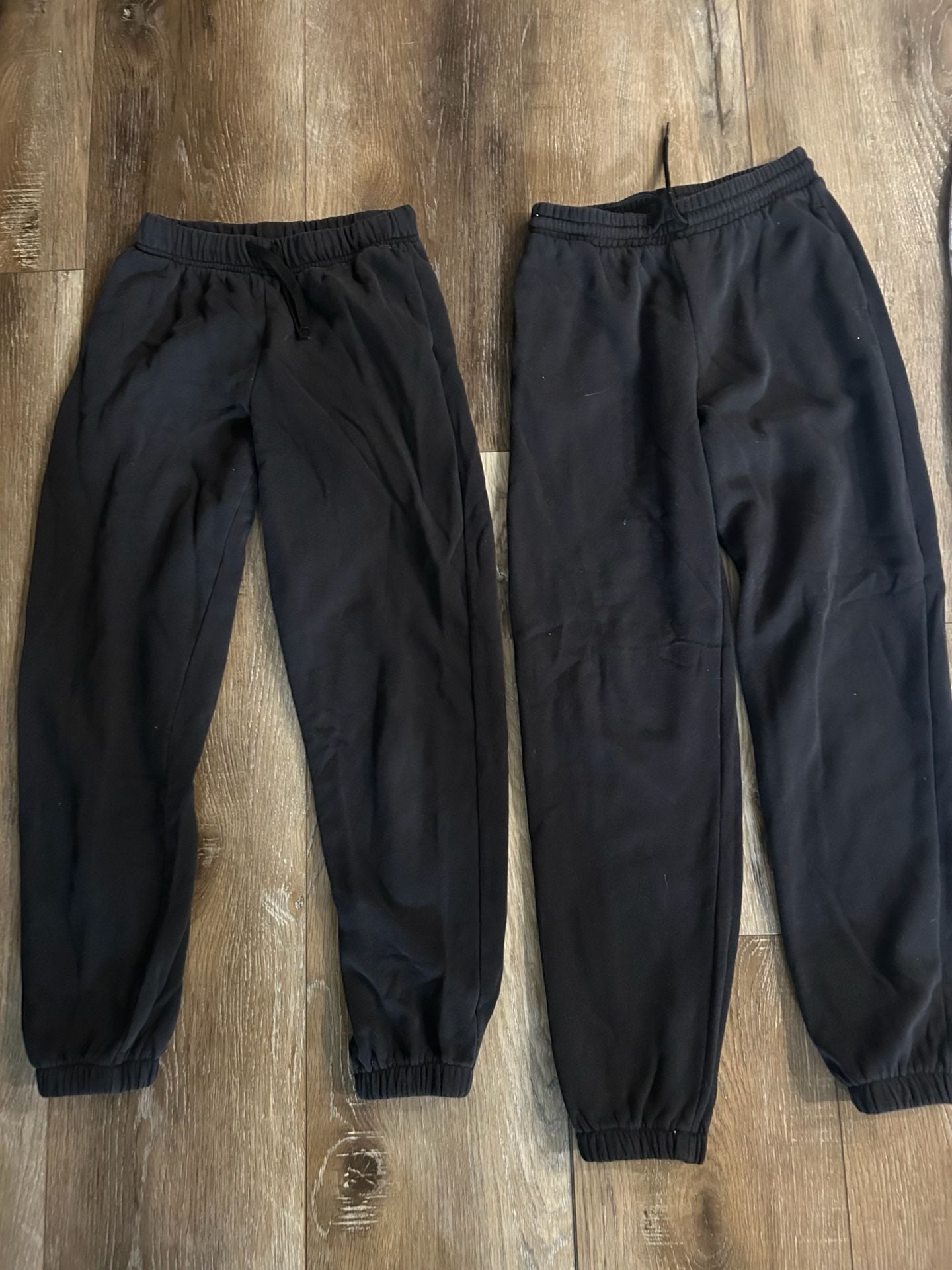 H&M Fleece Jogger Pants Lot of 4 Black and Gray Athletic Sweatpants 2