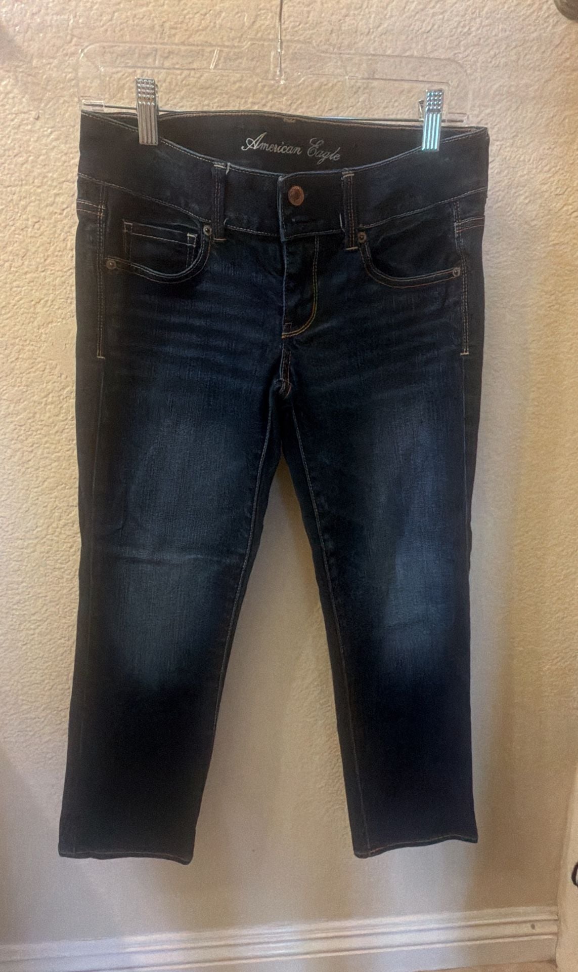 American Eagle Artist Jeans Size 4 Dark Wash Regular Straight Leg 2