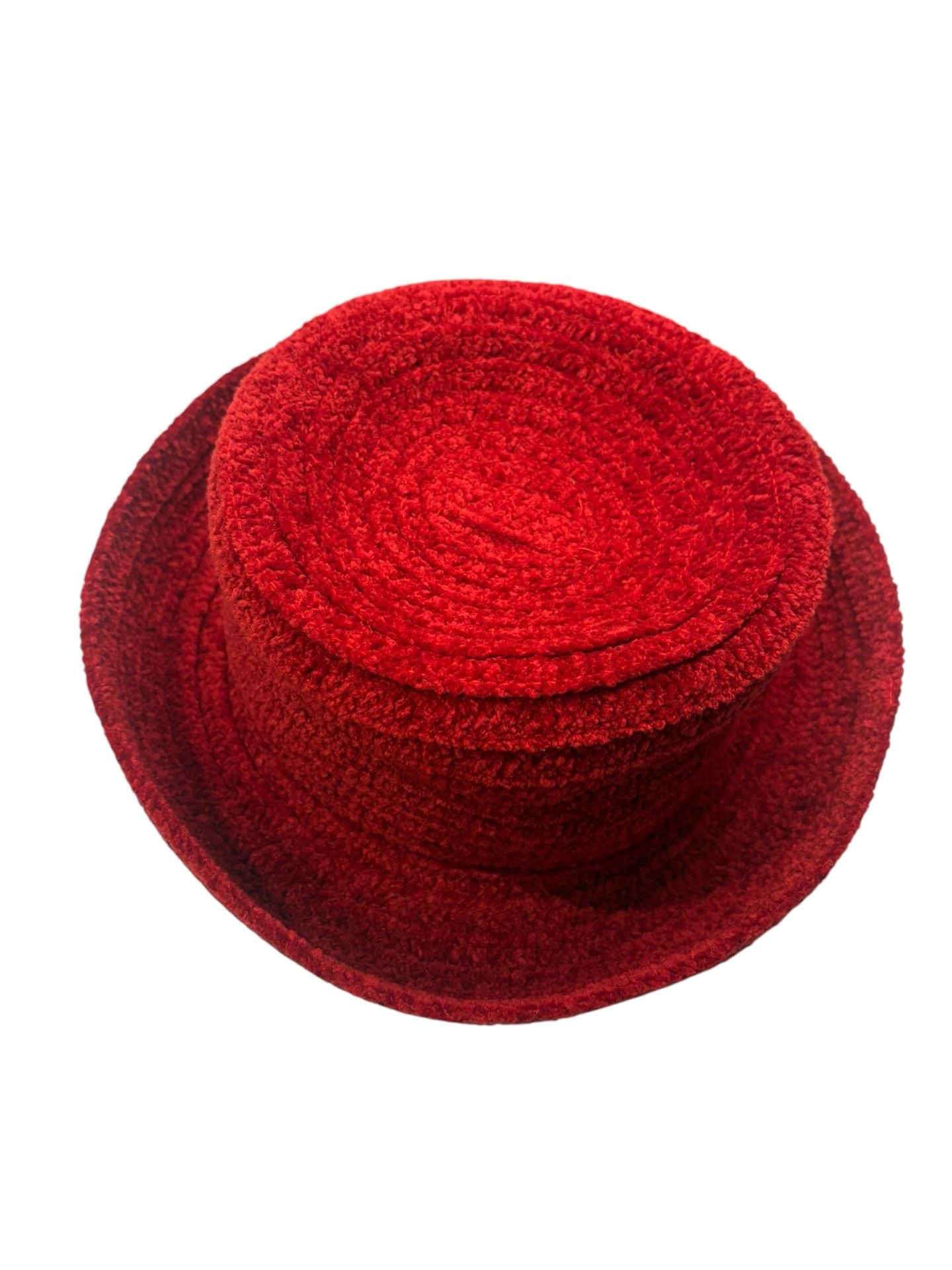 Betmar New York Red Chenille Bucket Hat 3
