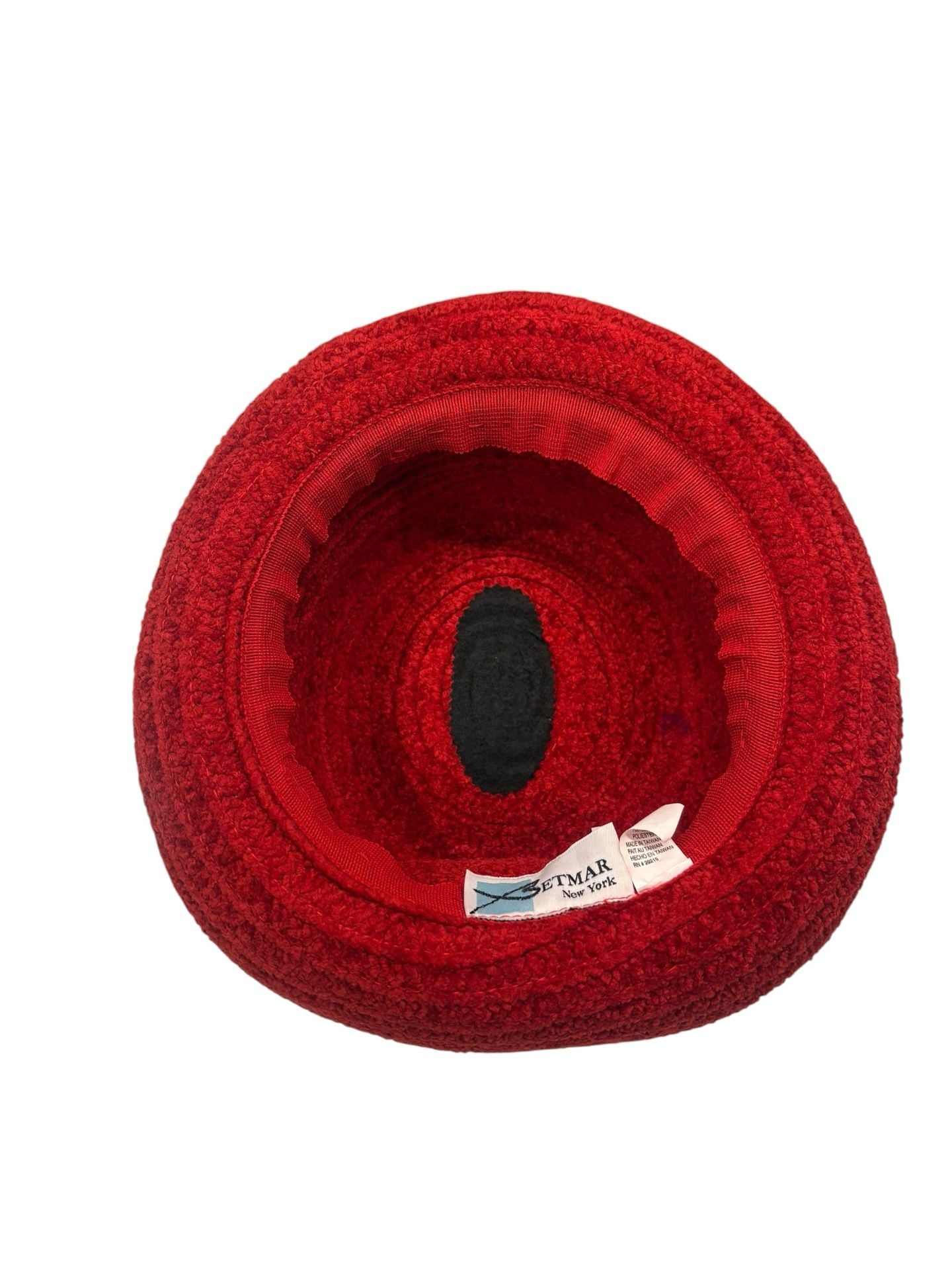 Betmar New York Red Chenille Bucket Hat 5