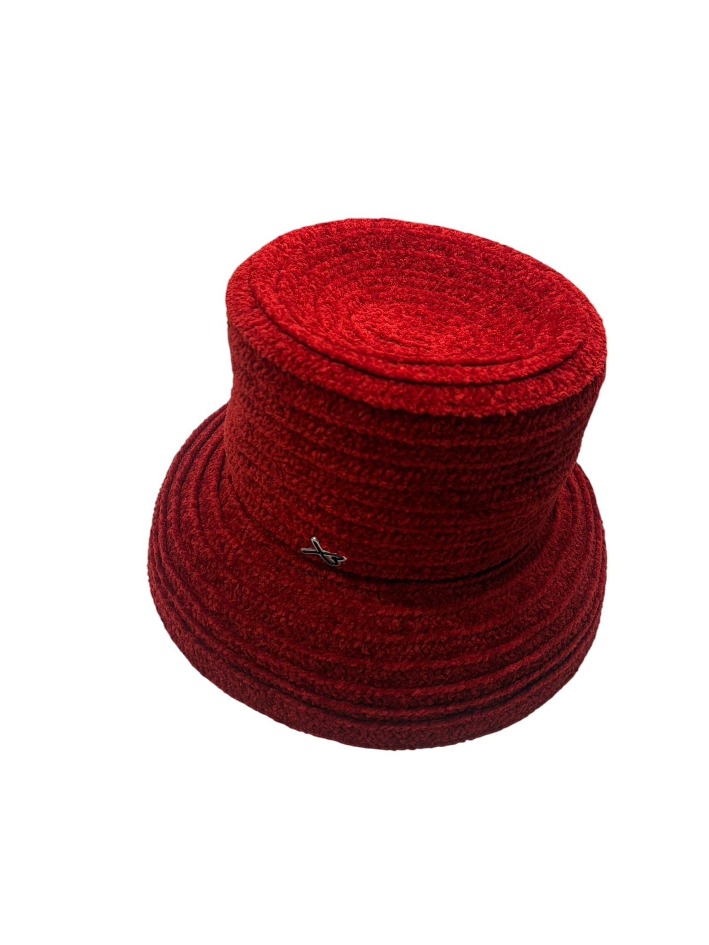 Betmar New York Red Chenille Bucket Hat 6