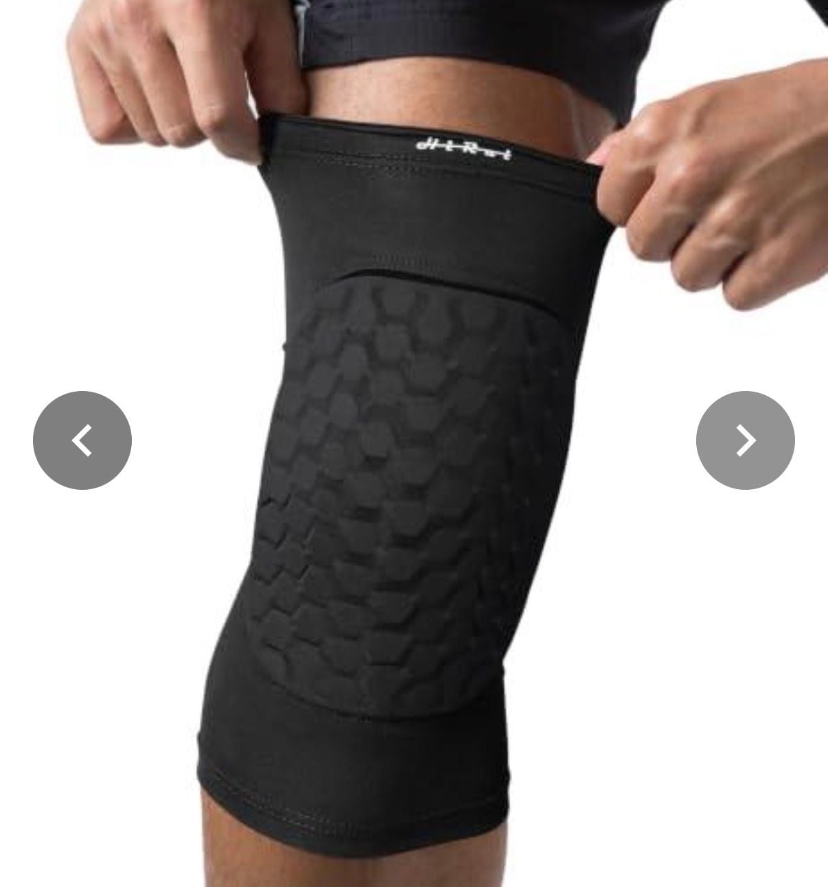 HiRui Knee Pads for Kids Size XX-Small Black Honeycomb Compression Sleeve 1
