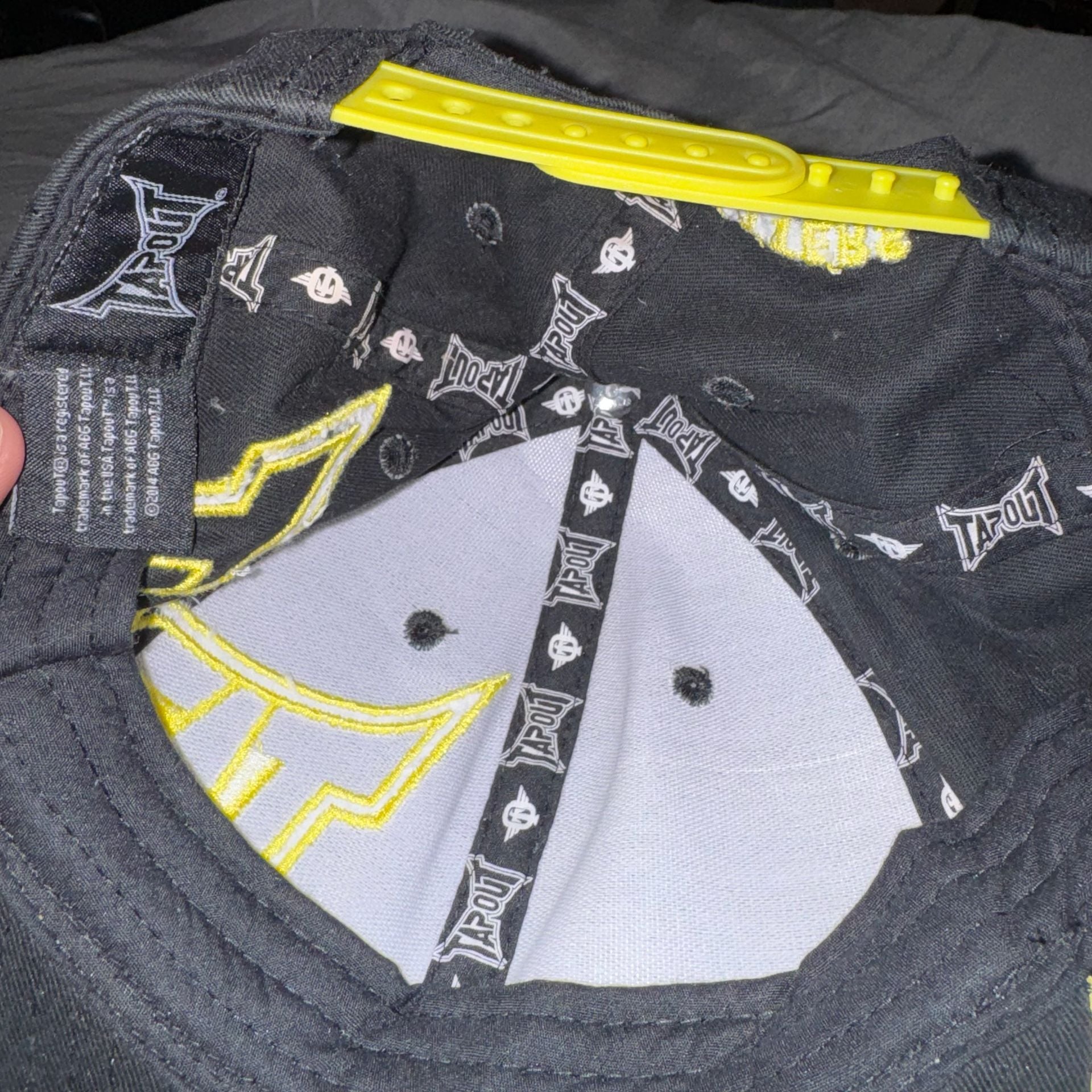 Tapout My Fight Matters Snapback Hat Black Yellow 3