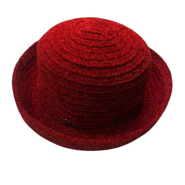 Betmar New York Red Chenille Bucket Hat