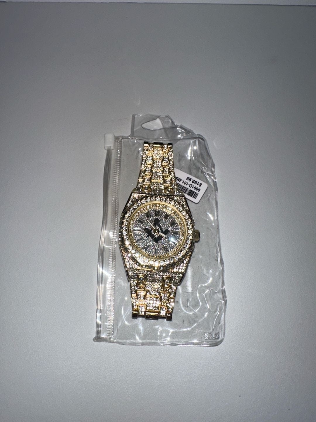 Masonic Watch Gold Iced Out 3