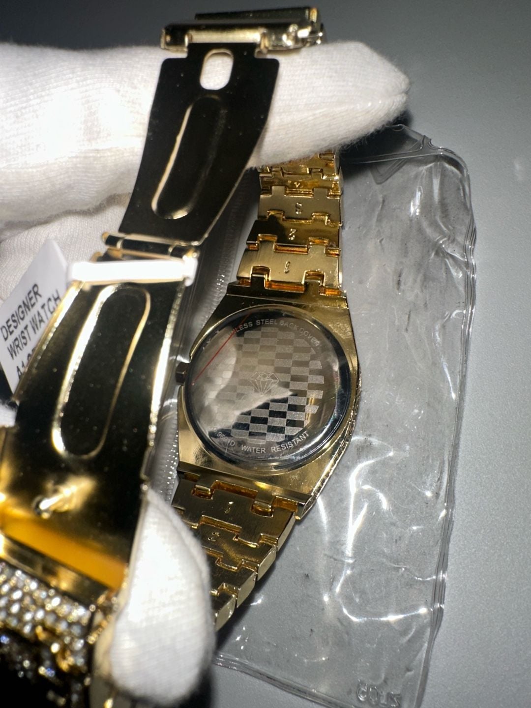 Masonic Watch Gold Iced Out 5
