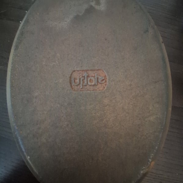 Vintage Update Cast Iron Oval Griddle Fajita Skillet Pan
